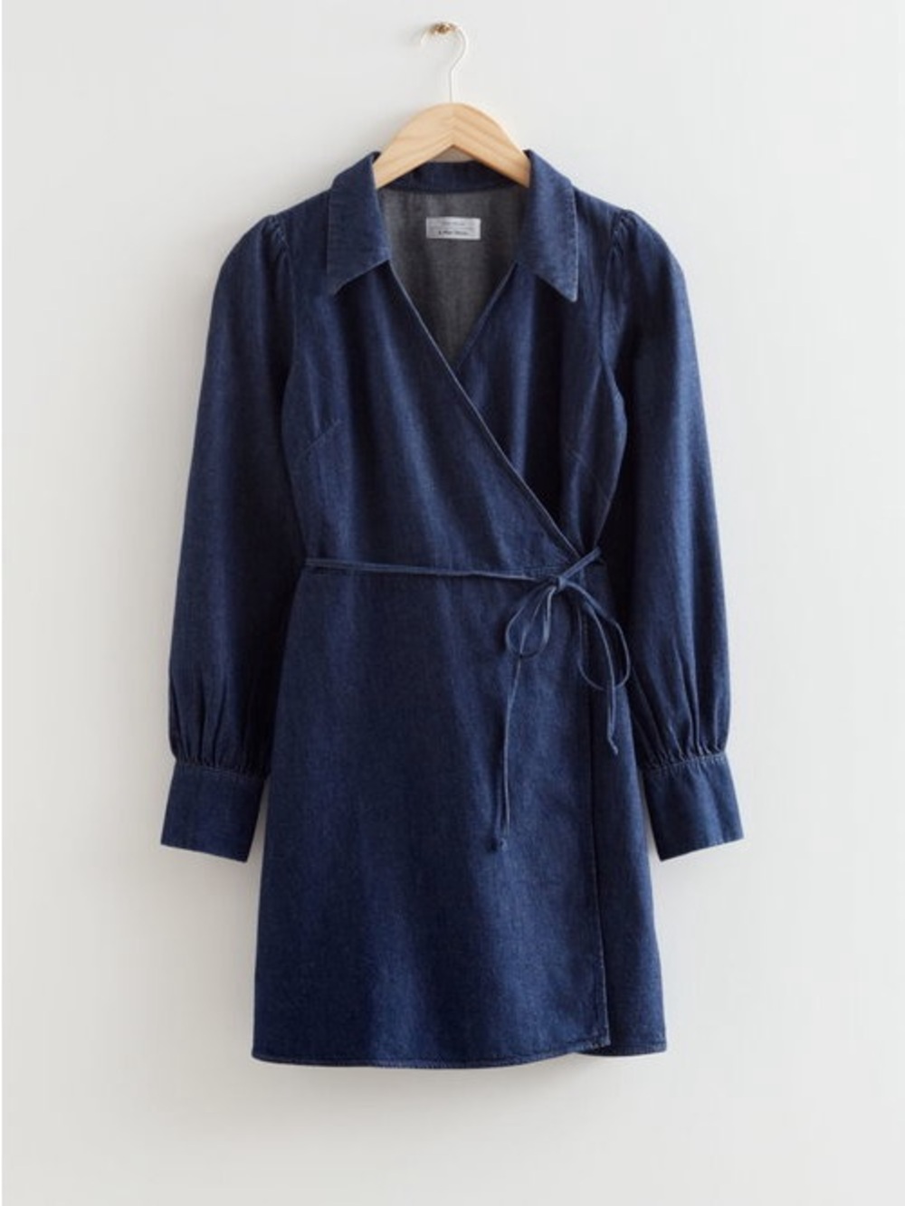 & Other Stories Paris Atelier Mini Denim Wrap Dress